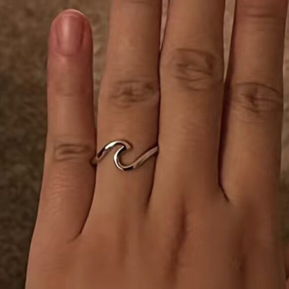 Boho Wave Ring #821 (Silver style) - Picture 6 of 7